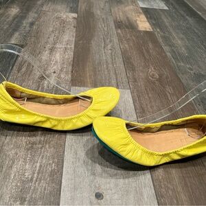 Tieks Womens Flat Size 8 Limited Edition Lemon Yellow Patent Leather Ballet